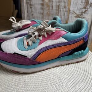 Puma Womens City Rider 385403-01 Multicolor Running Shoes Sneakers Size 8.5